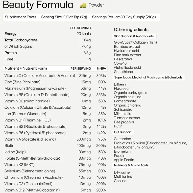 Beauty Formula 30 Day