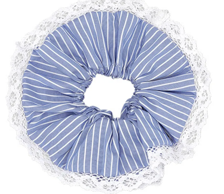 Blueberry Lace Scrunchie