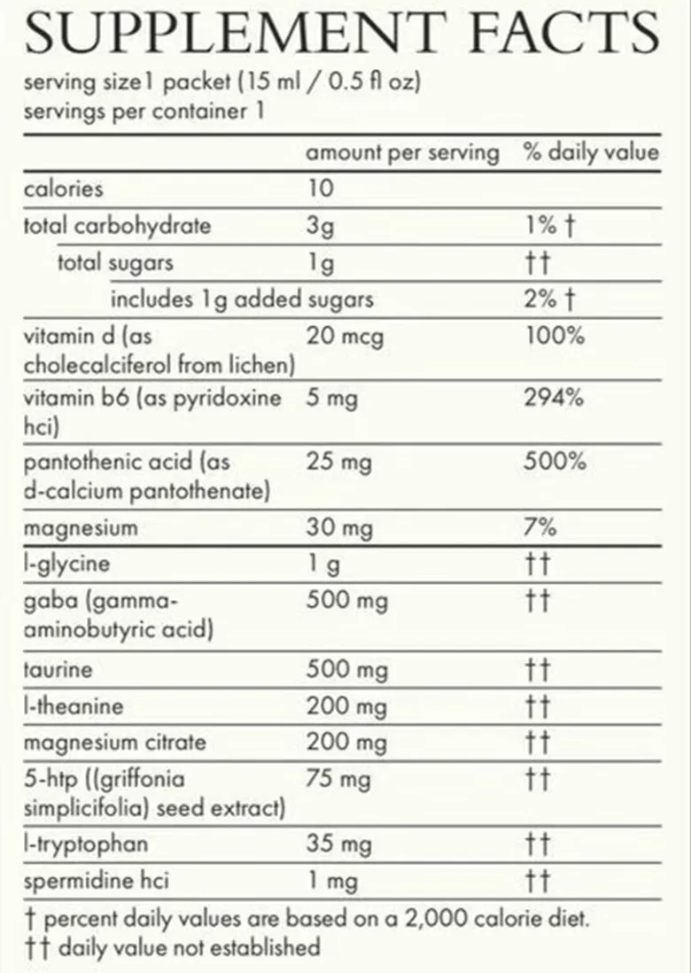 calm (beauty) spermidine & taurine daily supplement