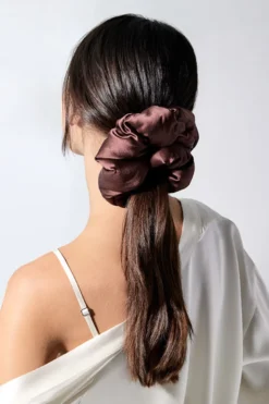 Cocoa Glow Padded Scrunchie