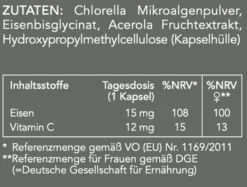 Eisen Bisglycinat für Frauen + natürliches Vitamin C