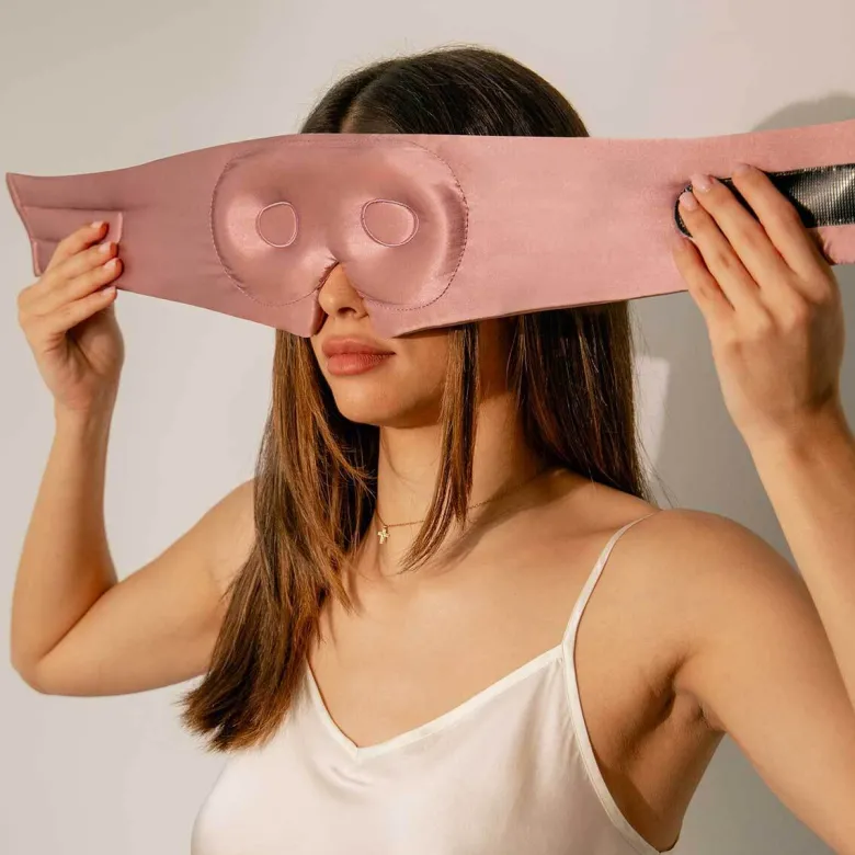 Eyelash Protecting Silk Sleep Mask - Damask Rose