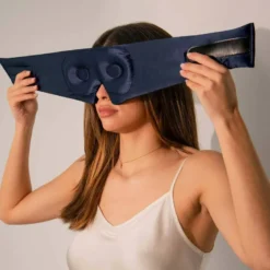 Eyelash Protecting Silk Sleep Mask - Midnight Blue