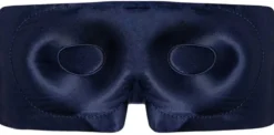 Eyelash Protecting Silk Sleep Mask - Midnight Blue