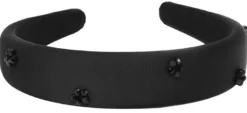 Floral Gleam Headband - Black