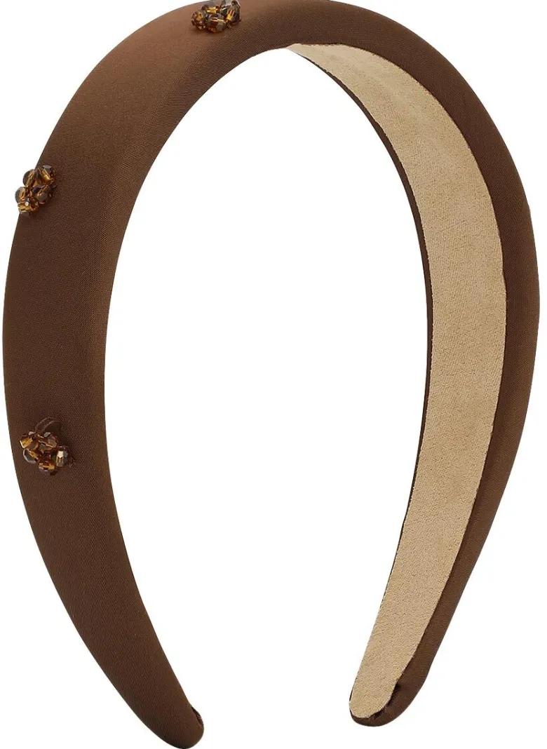 Floral Gleam Headband - Chocolate Fondant