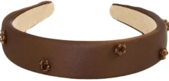 Floral Gleam Headband - Chocolate Fondant