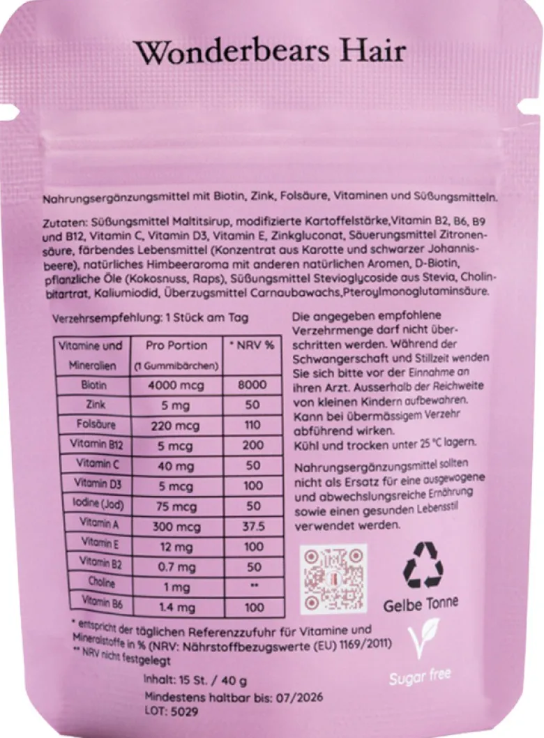 Hair- high Biotin Pouch