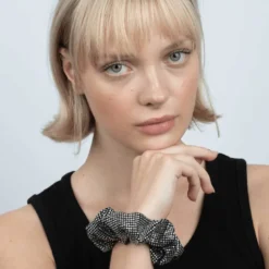 Kelly Crystal Scrunchie - Black Diamond
