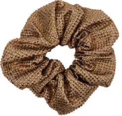 Kelly Crystal Scrunchie - Taupe
