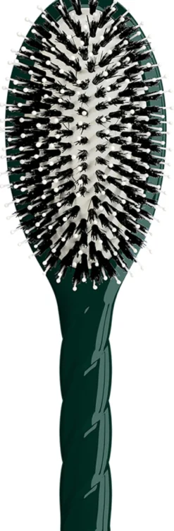 Large Brush Emerald Green 03 Essential Boar and Soft Nylon Bristles
