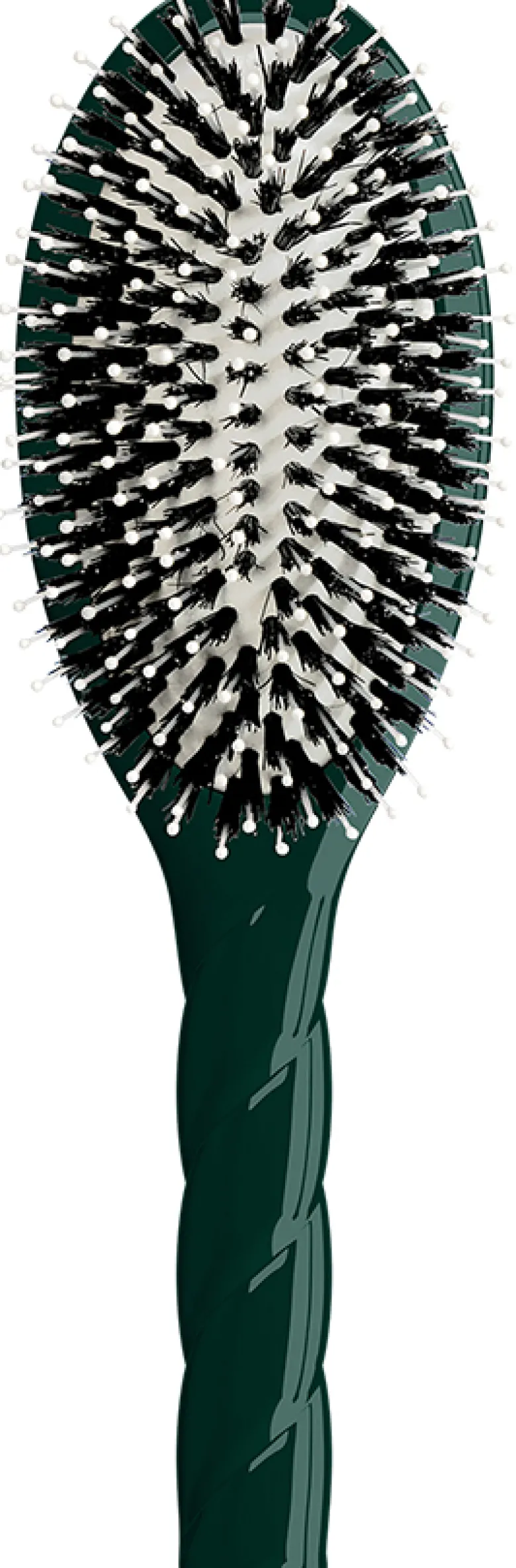 Large Brush Emerald Green 03 Essential Boar and Soft Nylon Bristles