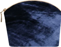 LAVENDER MAKE UP BAG NAVY SILK VELVET