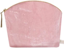 LAVENDER MAKE UP BAG ROSE SILK VELVET