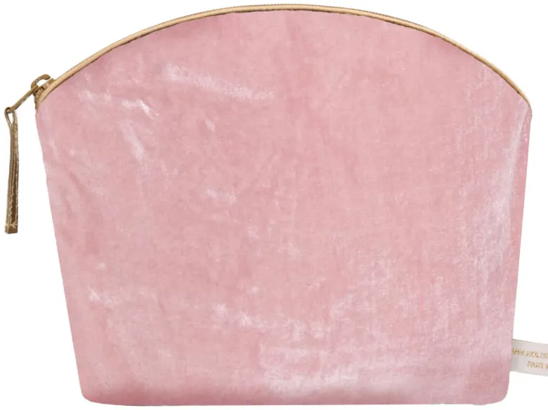 LAVENDER MAKE UP BAG ROSE SILK VELVET