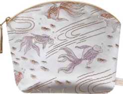 LAVENDER MAKE UP BAG SILVER FISH