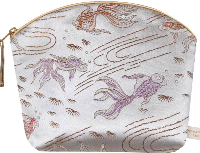 LAVENDER MAKE UP BAG SILVER FISH