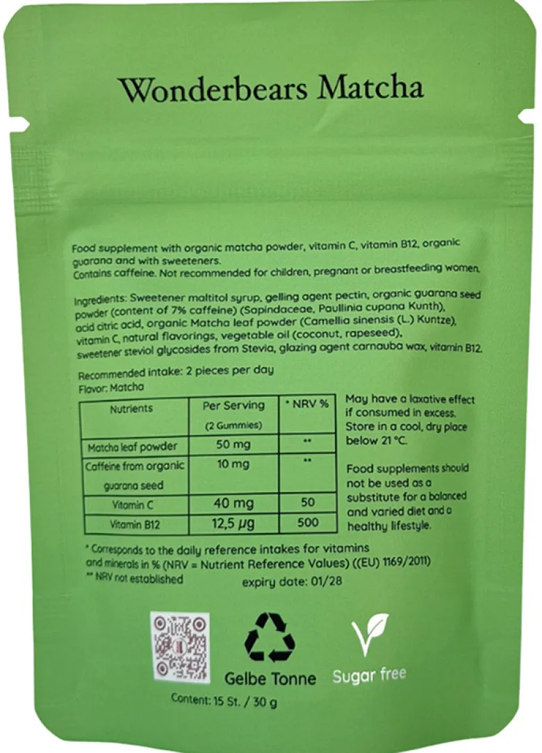 Matcha - Green Tea Energy Pouch