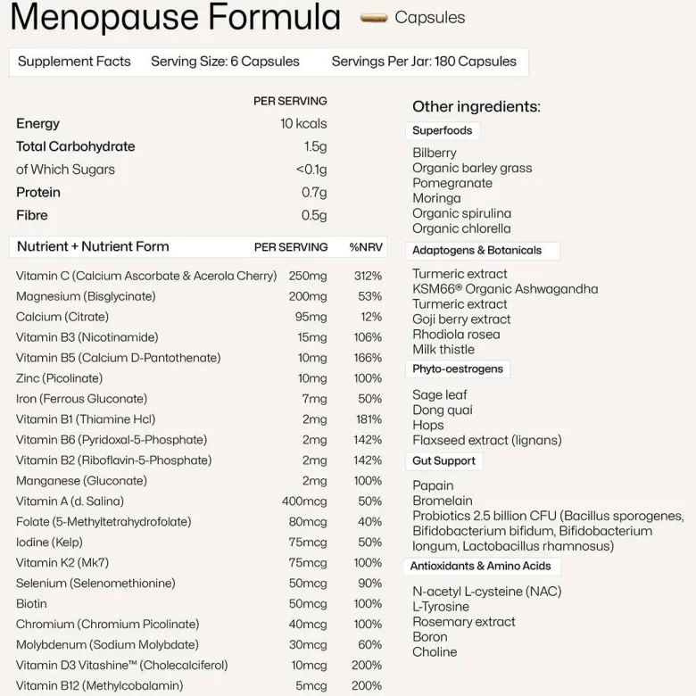 Menopause Formula Capsules