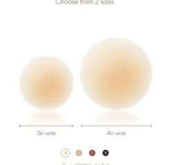 No-Show Adhesive and Reusable Round Nipple Covers