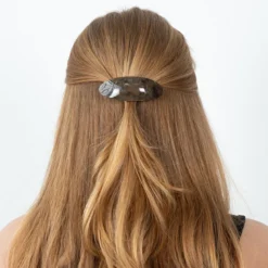 Oval Chérie Clip - Brown