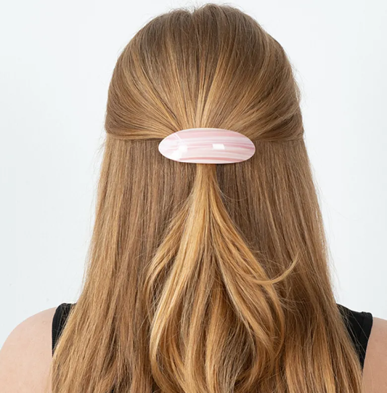 Oval Chérie Clip - Light Pink