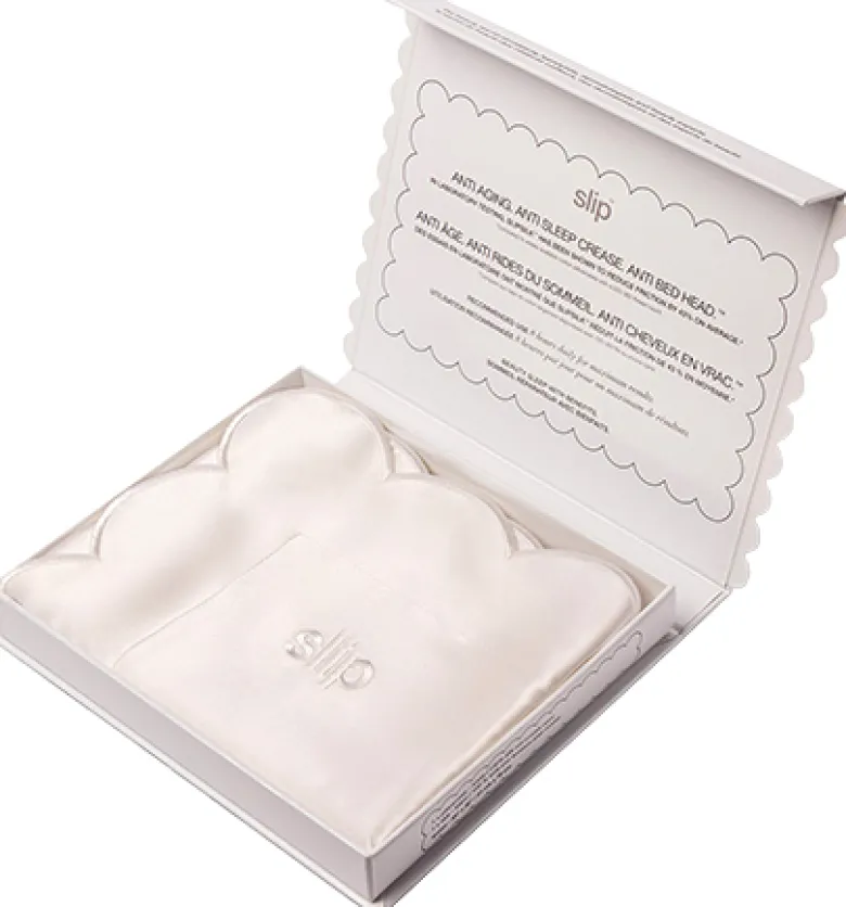Pure Silk Queen Pillowcase with scalloped edge - white