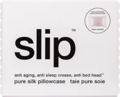 Pure Silk Queen Pillowcase with scalloped edge - white