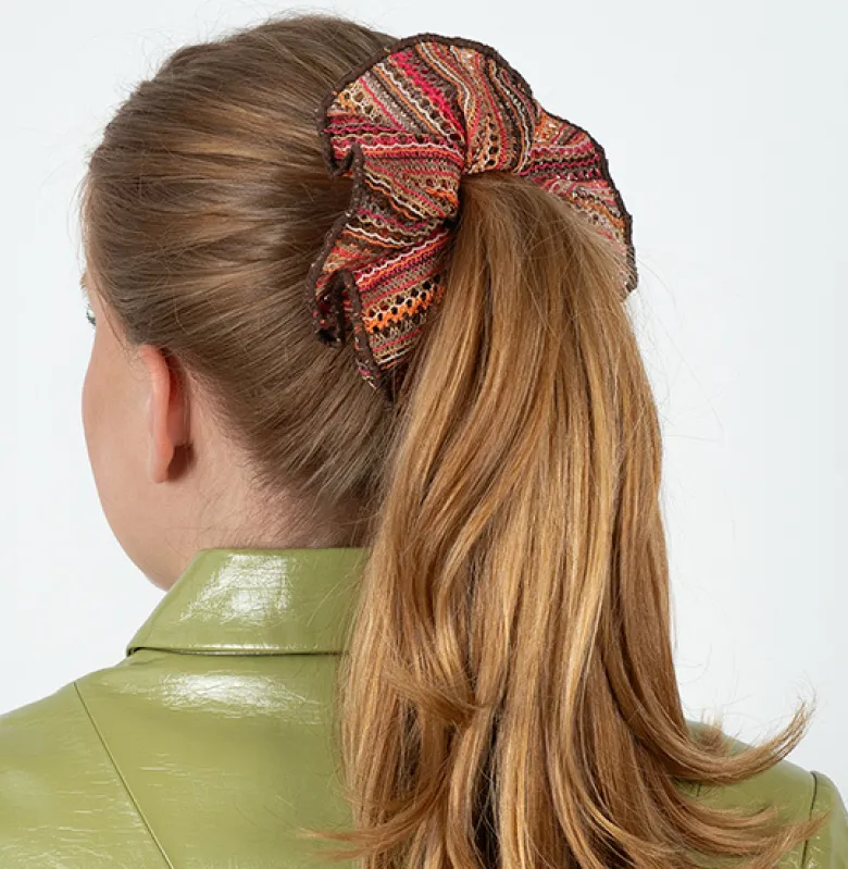 Saint Tropez Scrunchie - Brown