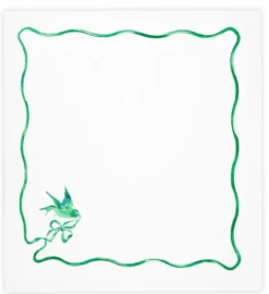 SECRET GARDEN NAPKIN - GREEN AND WHITE