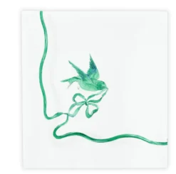 SECRET GARDEN NAPKIN - GREEN AND WHITE