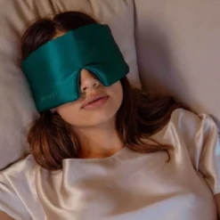 Silk Sleep Mask - Green Sapphire