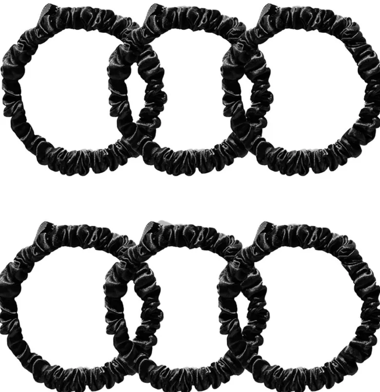 Skinny Scrunchie Set - Black Jade
