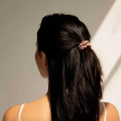 Skinny Scrunchie Set - Damask Rose, Dusty Gold & Black Jade