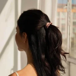 Skinny Scrunchie Set - Damask Rose, Dusty Gold & Black Jade