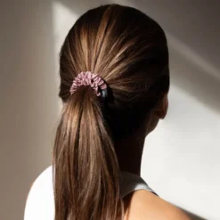 Skinny Scrunchie Set - Damask Rose, Dusty Gold & Black Jade