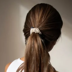 Skinny Scrunchie Set - Damask Rose, Dusty Gold & Black Jade