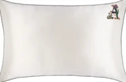 slip pure silk initial collection queen pillowcase - white
