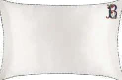 slip pure silk initial collection queen pillowcase - white