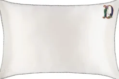 slip pure silk initial collection queen pillowcase - white