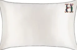 slip pure silk initial collection queen pillowcase - white