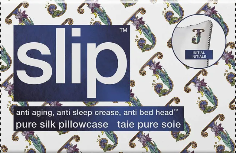 slip pure silk initial collection queen pillowcase - white