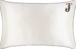 slip pure silk initial collection queen pillowcase - white