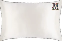 slip pure silk initial collection queen pillowcase - white