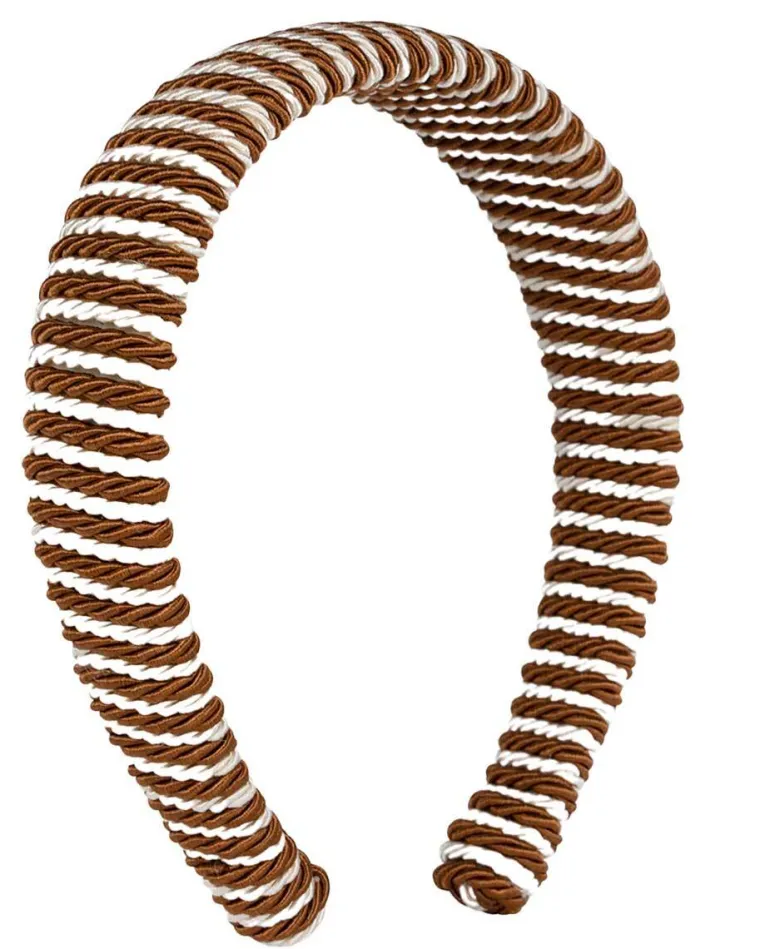 Striped Headband - Brown