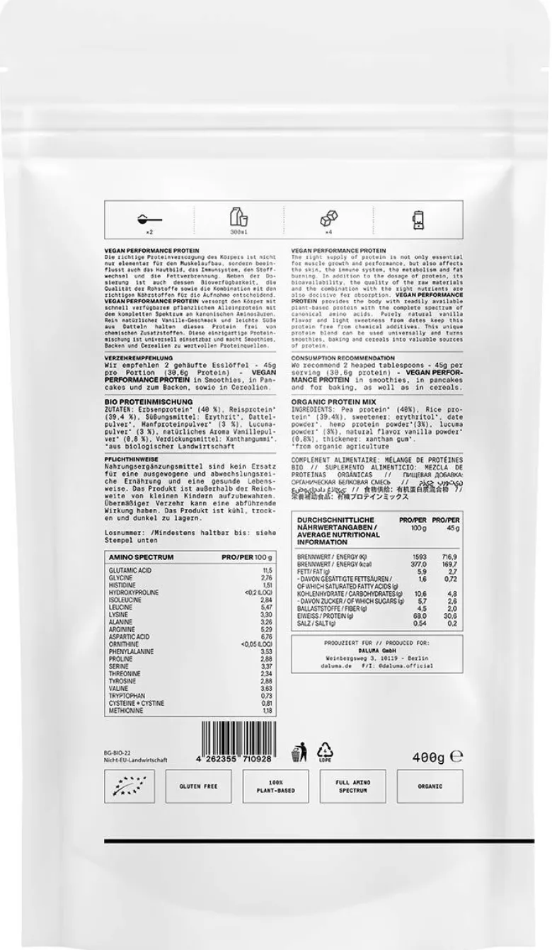 Vegan Performance Protein - Natural Vanilla