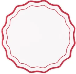 WAVE PLACEMAT - RED AND WHITE